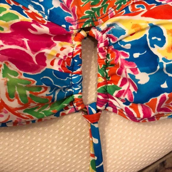 Lauren Swim key hole bright swim top - Picture 6 of 6